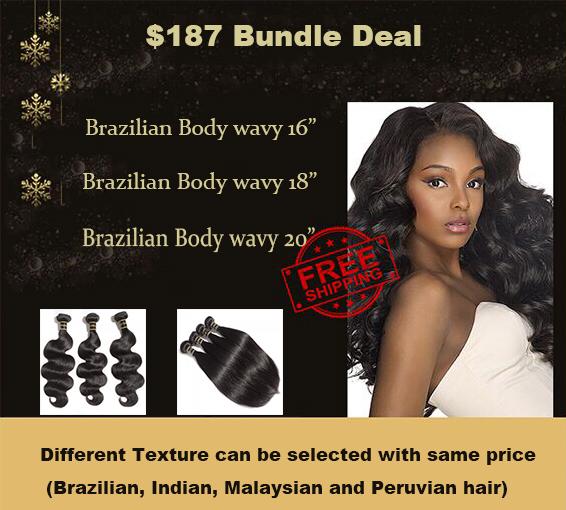 Virgin Human Hair #1B Body Wavy Black 16/18/20 Inches (3 X 100g) Virgin Human Hair #1B Body Wavy Black 16/18/20 Inches (3 X 100g)